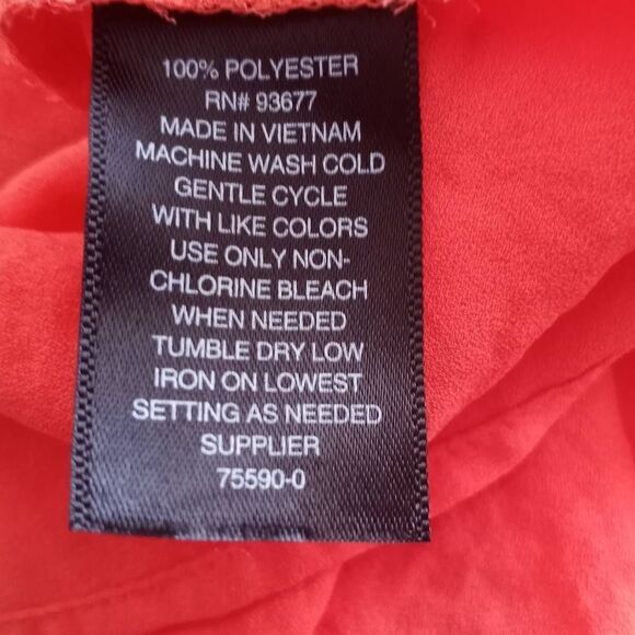 WORTHINGTON PEACH/ORANGE BLOUSE SZ.L EUC - Picture 5 of 5